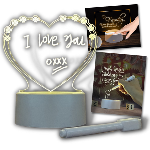 Bright LED Message Board With Pen For Clear Family Communication
