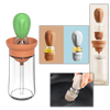 Glass Oil Bottle With Brush For Precise Pouring And Dispensing