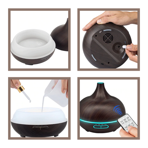 Ultrasonic Essential Oil Diffuser And Humidifier For Calming Ambiance
