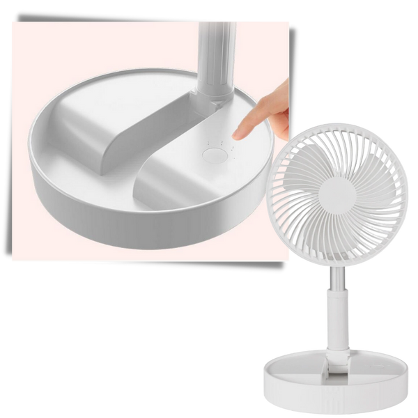 Portable Foldable USB Fan With Telescoping Arm For All Day Cooling