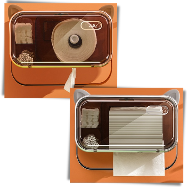 Premium Waterproof Toilet Paper Rack With Integrated Storage