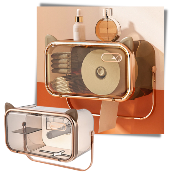 Premium Waterproof Toilet Paper Rack With Integrated Storage