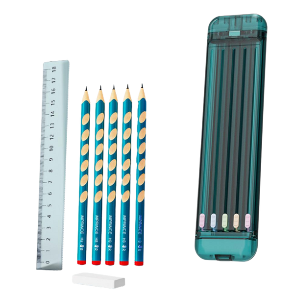 Premium Hard Pencil Case With Built In Ruler For Neat Organization
