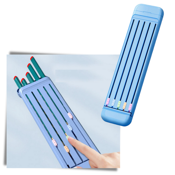 Premium Hard Pencil Case With Built In Ruler For Neat Organization