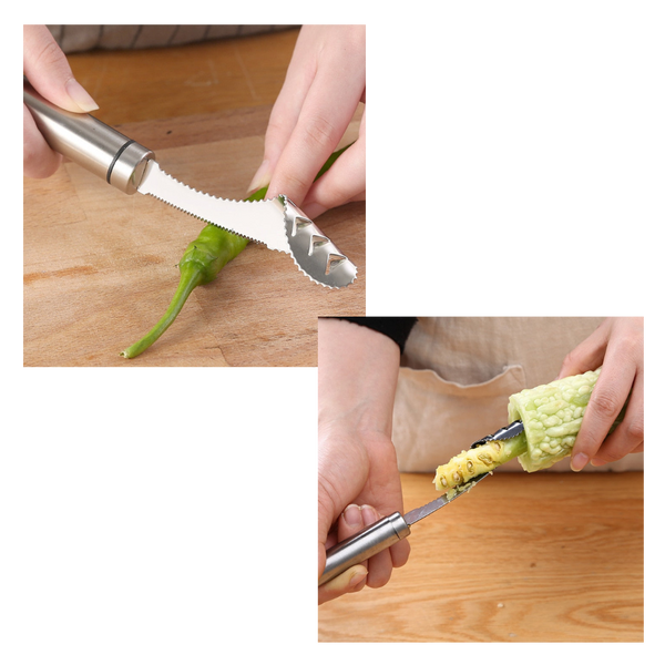 Stainless Steel Vegetable Seed Core Tool For Easy Pepper Preparation