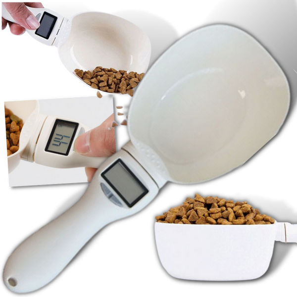 Pet Food Measuring Spoon With Digital Scale For Precise Feeding