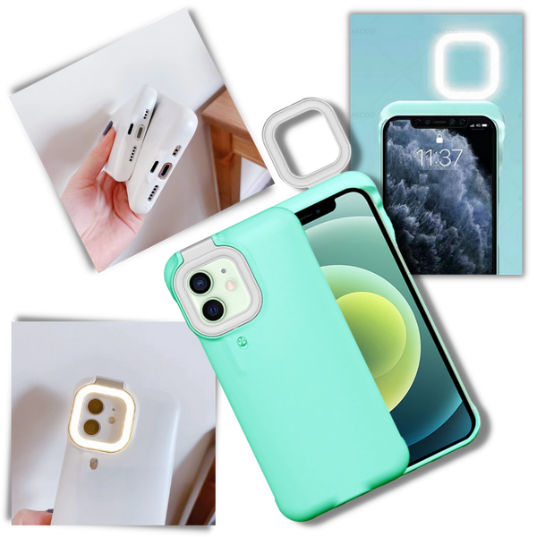 Phone Case With Built In Ring Light For Clear Selfies In Low Light