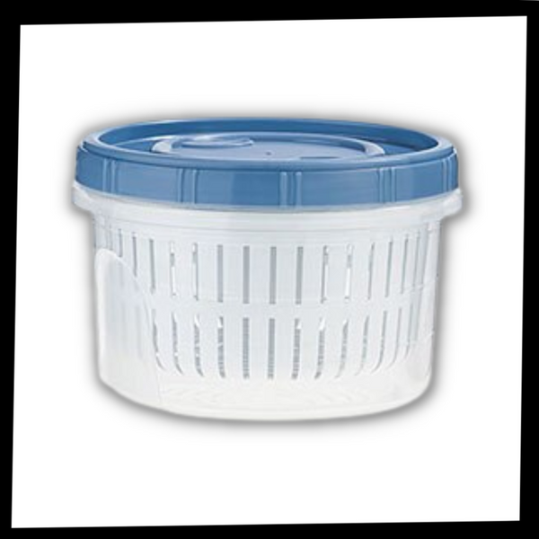 Stackable Draining Food Storage Container Keeps Produce Fresh