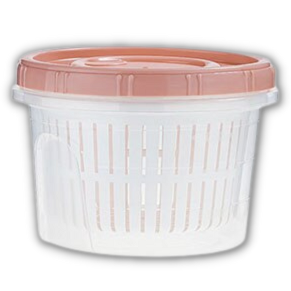 Stackable Draining Food Storage Container Keeps Produce Fresh