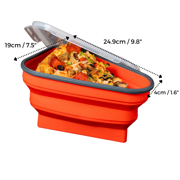 Expandable Pizza Slice Storage Case Keeps Slices Fresh On The Go