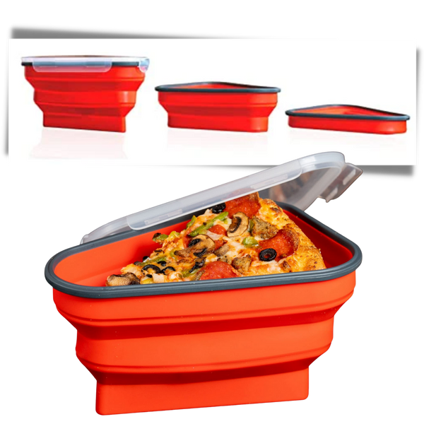 Expandable Pizza Slice Storage Case Keeps Slices Fresh On The Go