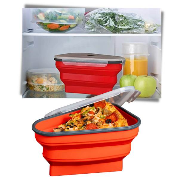 Expandable Pizza Slice Storage Case Keeps Slices Fresh On The Go