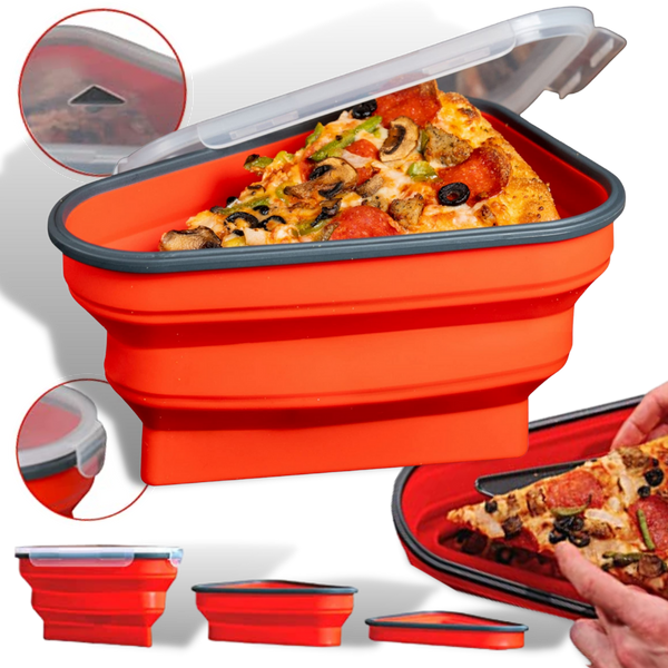 Expandable Pizza Slice Storage Case Keeps Slices Fresh On The Go