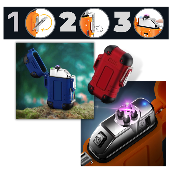 Electric Plasma Lighter Portable Windproof Waterproof Fire Starter