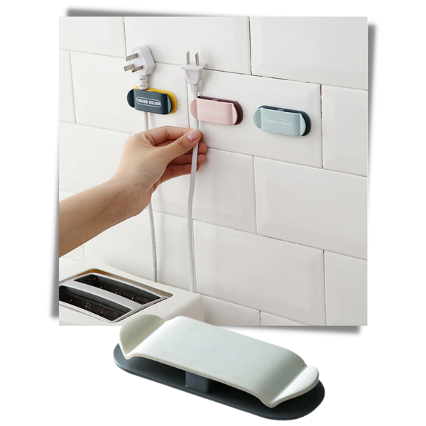4-Pack Adhesive Cable Clips For Neat Cable Management Solutions