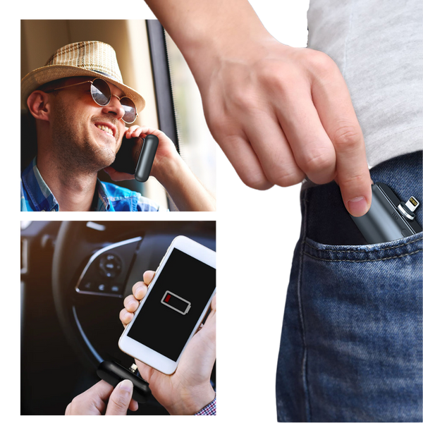 Portable Wireless Charger 2600mAh With 3 Adapters and LED Indicator