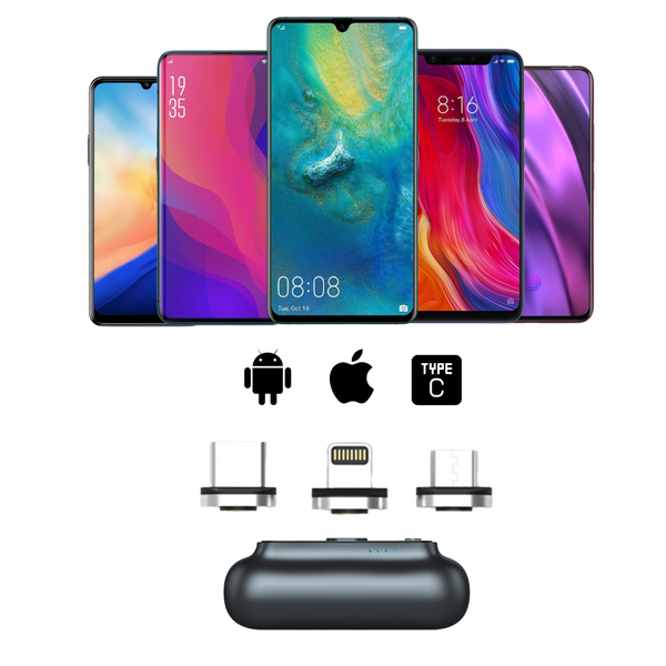 Portable Wireless Charger 2600mAh With 3 Adapters and LED Indicator
