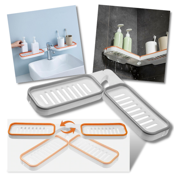 Space Saving Bathroom Wall Organizer Rack for Shower Essentials