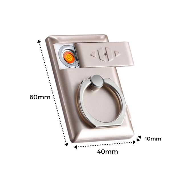 Premium Phone Ring Accessory With Built In Lighter For On The Go