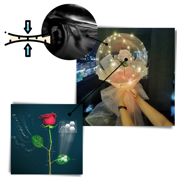 Rose LED Balloon for Romantic Ambiance and Lasting Decor Flair
