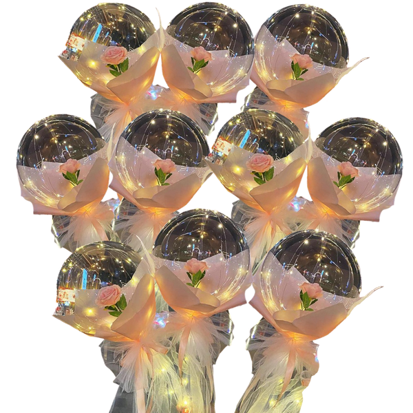 Rose LED Balloon for Romantic Ambiance and Lasting Decor Flair