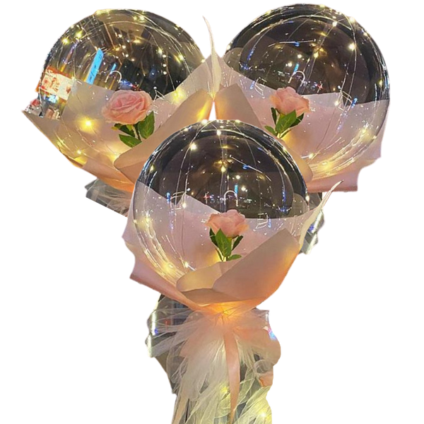 Rose LED Balloon for Romantic Ambiance and Lasting Decor Flair