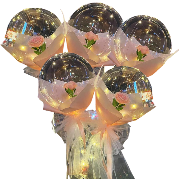 Rose LED Balloon for Romantic Ambiance and Lasting Decor Flair