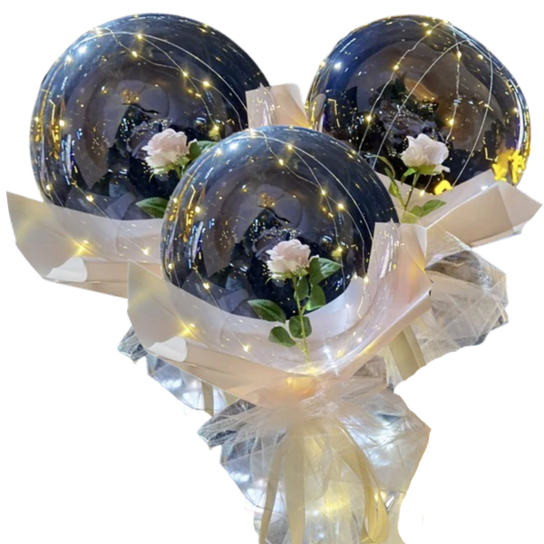 Rose LED Balloon for Romantic Ambiance and Lasting Decor Flair