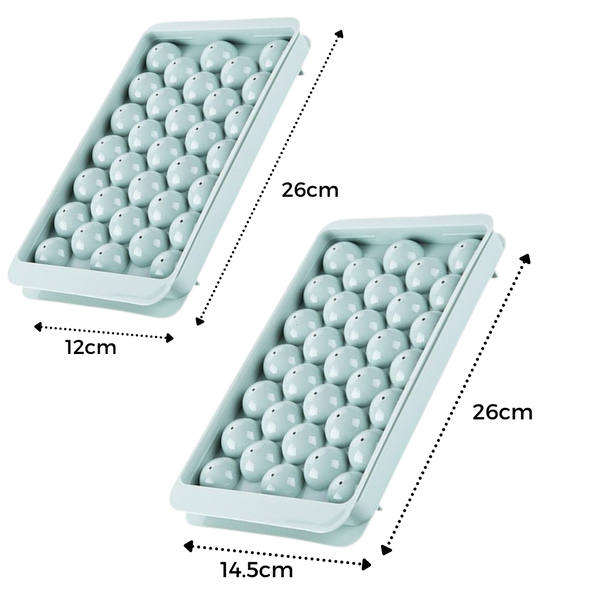 Premium Round Ice Cube Tray Set For Uniform And Easy Ice Cubes