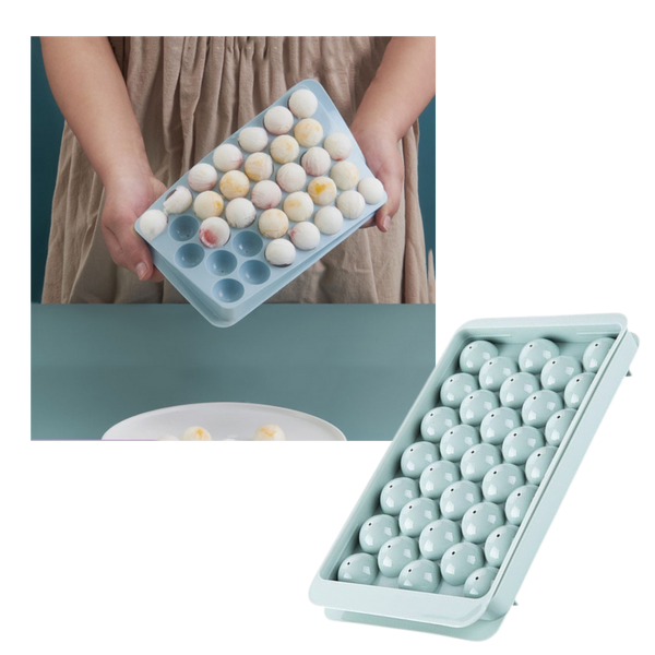 Premium Round Ice Cube Tray Set For Uniform And Easy Ice Cubes
