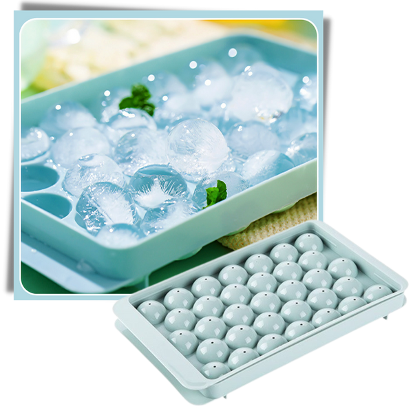 Premium Round Ice Cube Tray Set For Uniform And Easy Ice Cubes