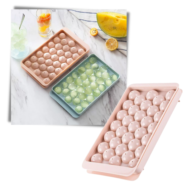 Premium Round Ice Cube Tray Set For Uniform And Easy Ice Cubes