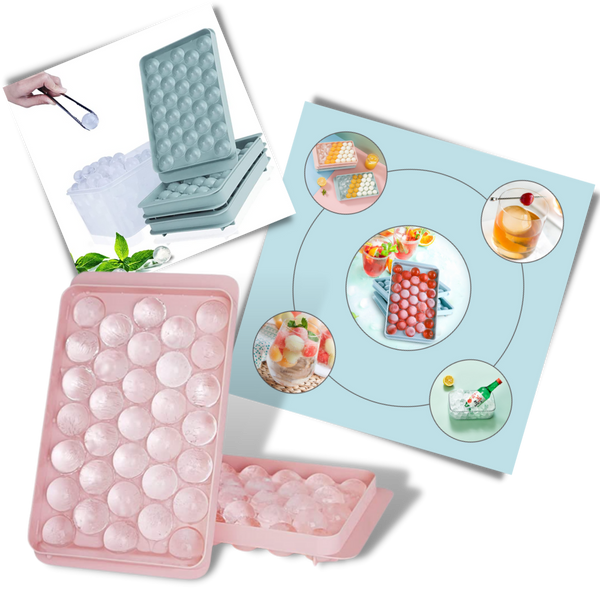 Premium Round Ice Cube Tray Set For Uniform And Easy Ice Cubes