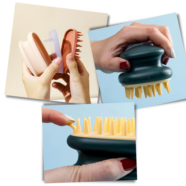 Scalp Massage Brush For Relaxation With Soft Silicone Bristles