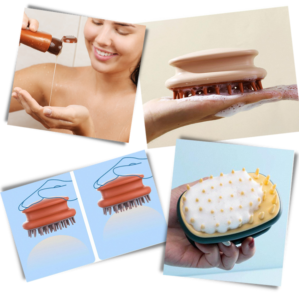 Scalp Massage Brush For Relaxation With Soft Silicone Bristles