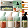 Moisture Proof Seasoning Jar With Retractable Spoon For Precise Dispensing