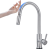 Sensor Activated Kitchen Faucet With Flexible Hose And Dual Spray Head