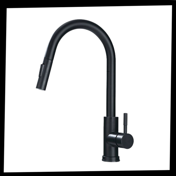 Sensor Activated Kitchen Faucet With Flexible Hose And Dual Spray Head