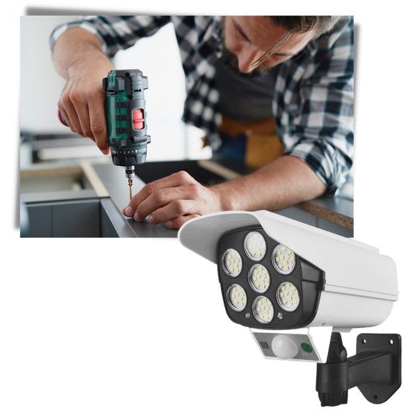 Solar Powered Motion Activated LED Lamp For Enhanced Outdoor Security