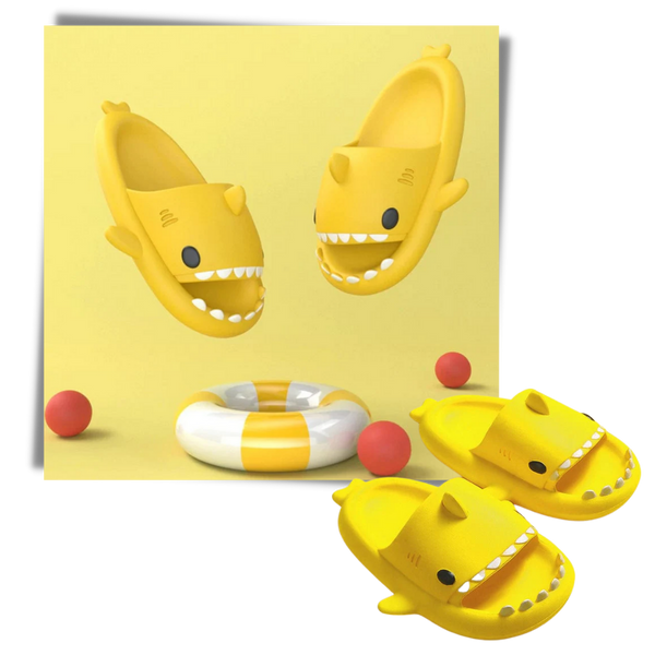 Shark Beach Flip Flops With Lightweight Wear-Resistant Non-Slip Sole
