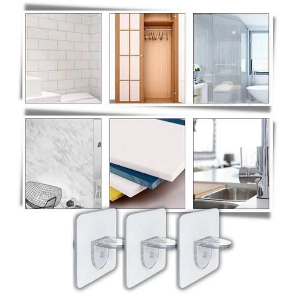 Heavy Duty Adhesive Shelf Brackets For Stable High Load Capacity Shelving