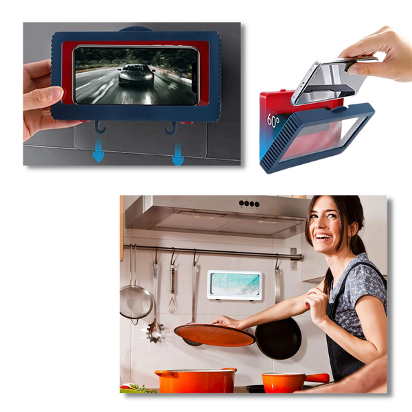 Waterproof Wall Mount Phone Holder For Shower With Anti Fog Touch Screen