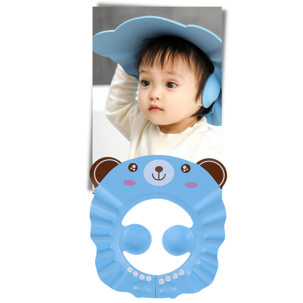 Kids Shower Cap With Eye And Ear Protection For Bath Time