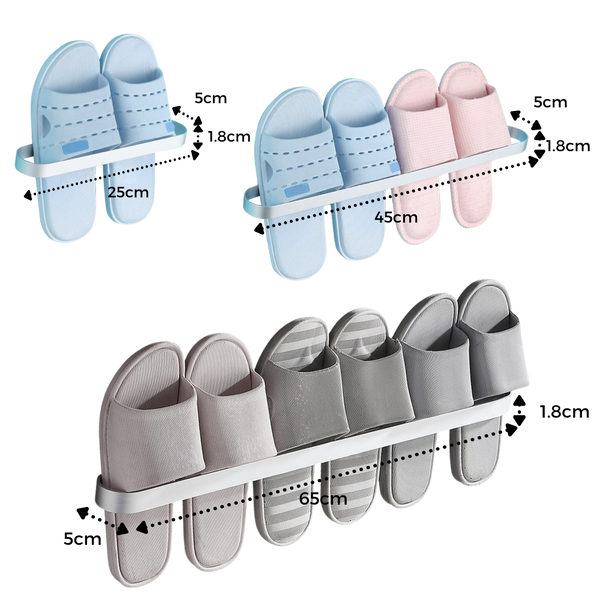 Aluminium Wall Mounted Slipper Rack For Space Saving And Style