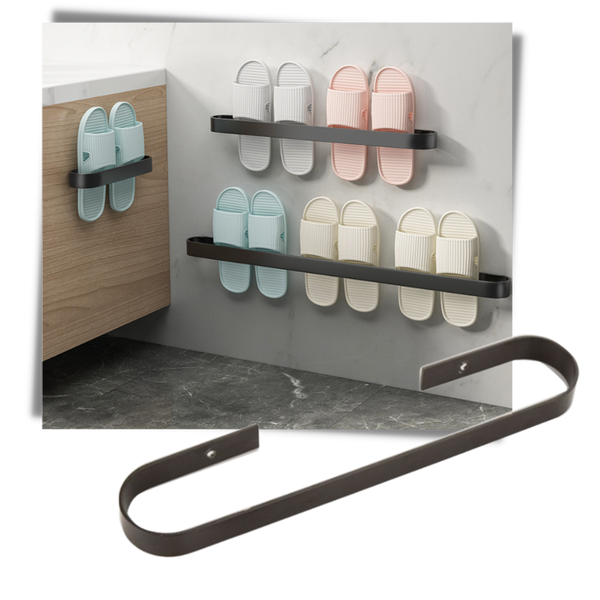 Aluminium Wall Mounted Slipper Rack For Space Saving And Style