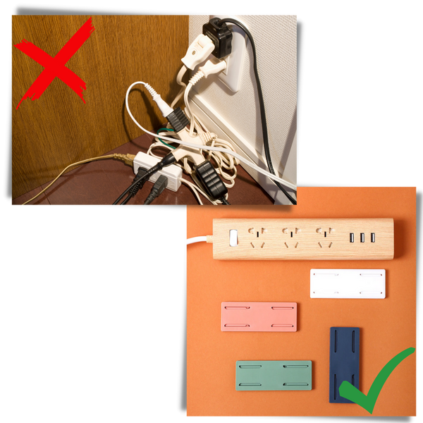 Wall Socket Power Strip Retainer Safer Easy Installation Universal Fit