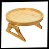 Foldaway Wooden Armrest Table For Space Saving Convenience