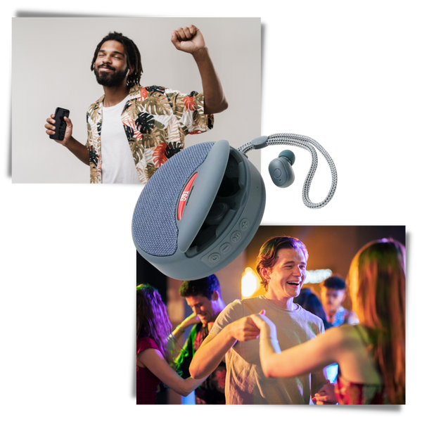 Portable Bluetooth Speaker With Earbuds For Immersive Sound