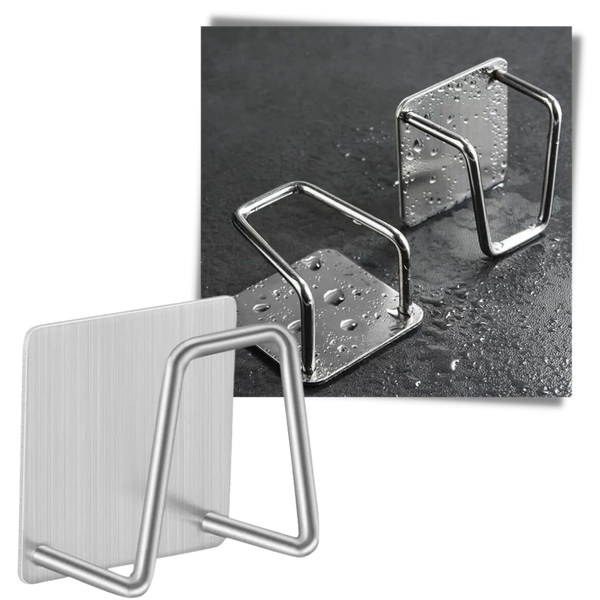 Two Pack Stainless Steel Sponge Holders With Drainage Rack