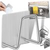 Two Pack Stainless Steel Sponge Holders With Drainage Rack